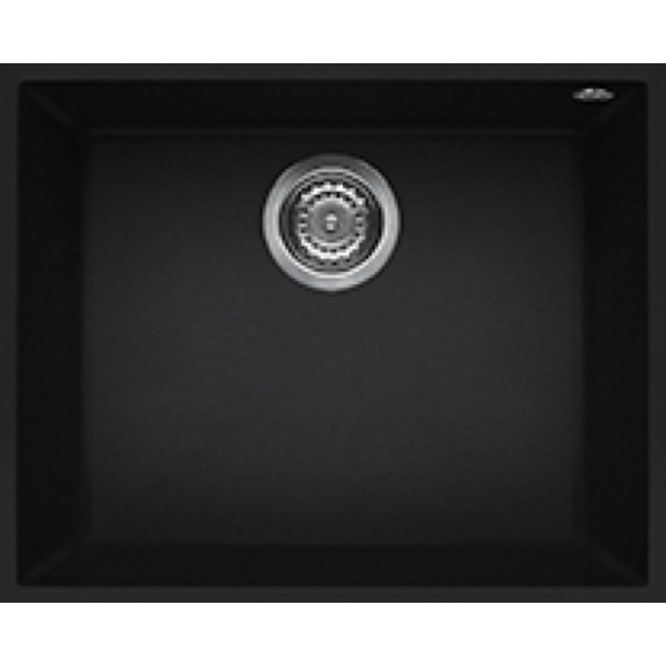 Elleci QUADRA105U 花崗岩廚房台下石盆 (黑色)